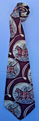 Vtg 1940s tie red setter - 1940s, dog