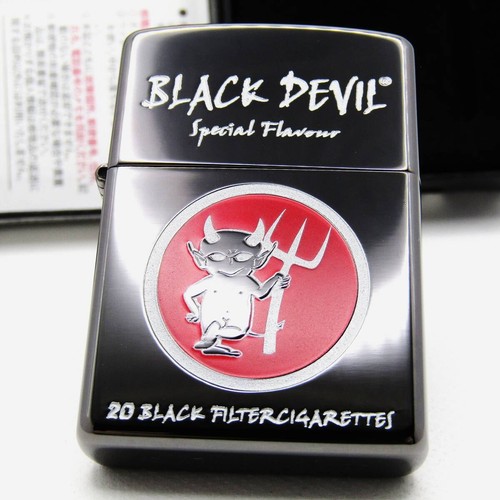 Black devil zippo oil lighter - zippo,