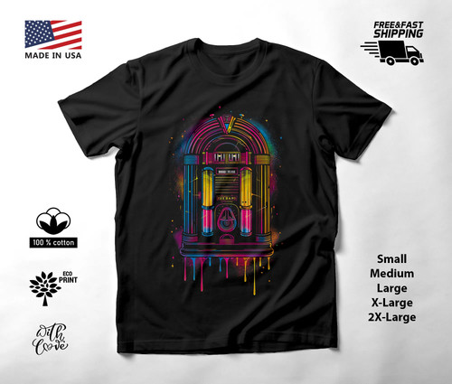 Retro jukebox neon graphic - retro,