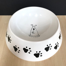 Harrods Large Dog Bowl White