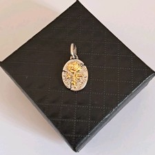 Lovely PANDORA Rose Medallion Charm Sterling Silver 14k Gold Plating