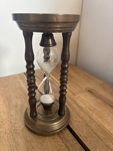 Brass sand hourglass minute - brass,