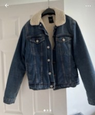 New look Fleece Lined Denim Jacket Size M