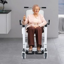 Patient Lift Transfer Chair Mobile Hoist Commode Shower Toilet Wheelchair UK