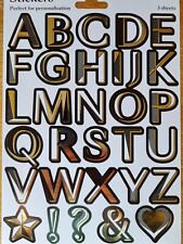 Large Gold and Black Alphabet Stickers Elegant Letters and Symbols Debenhams