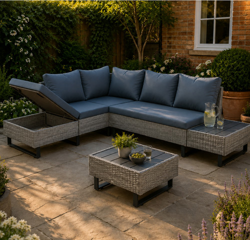 Rattan garden corner sofa - rattan,
