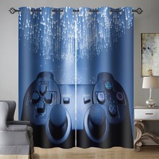 Cchiyan Gamer Starlight Blackout Curtains 4" Ring Top Eyelet W234cm D137cm
