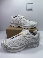 Salomon XT-6 Trainers Shoes - White / Lunar Rock - Size UK 10.5 - NEW 