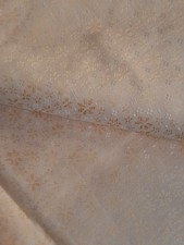 CLEARANCE - 2.4 METRES  Peach Orange Floral Fabric 100% Cotton