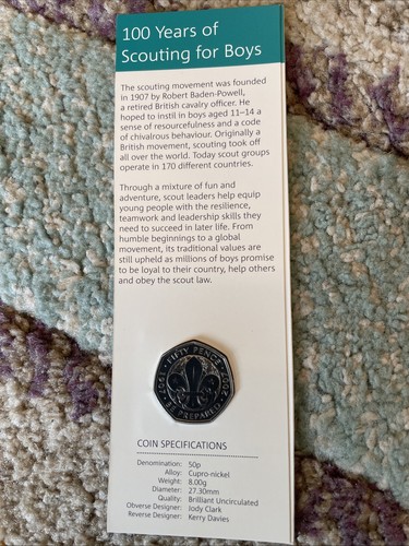 Scouts 50p 2019 sealed - 50p, in