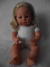 VINTAGE 18" ZAPF CREATION SOFT BODIED DOLL, BLONDE HAIR, SLEEPING EYES, TALKS