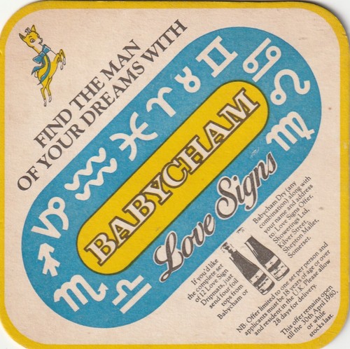 Beer mat babycham - mat, love