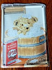 Vintage Ipso Wonder Worker Soap Metal Embossed Postcard  - 8cm x 11cm.