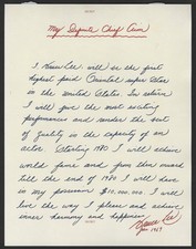 BRUCE LEE Signed Note - KUNG