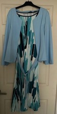 Lovely Light Blue Long Dress With Matching Jacket. UK 16-18