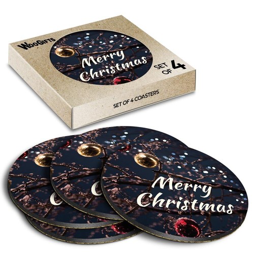 Round mdf coaster merry - mdf,