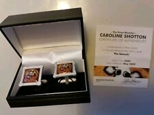 CAROLINE SHOTTON 'The Smooch' Cow CUFFLINKS Limited Edition New SBC
