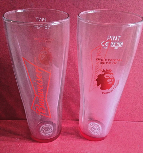 New pair budweiser pint - pair,