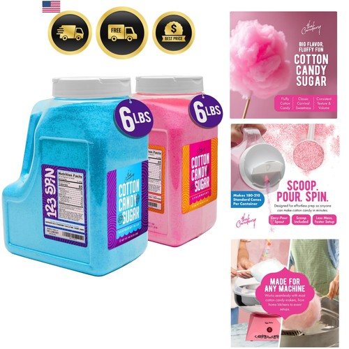 Cotton candy floss - sugar, 6lbs