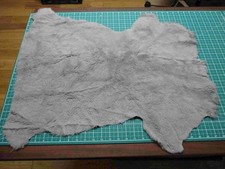 Grey Brown Part Sheepskin Hide Soft Curly  10 mm pile - 3.25 sq ft HR112