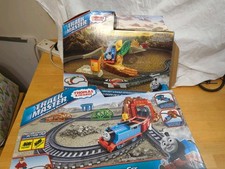 Mattel Thomas & Friends Trackmaster: Busy Quarry & Derail Sets + Trains. Boxed 