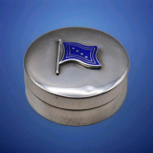 800 silver and enamel - silver,