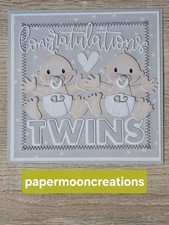 Stitched Congratulations Twins