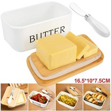 White Porcelain Ceramic Butter