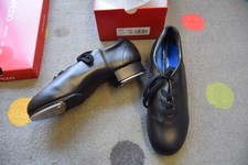 Black leather capezio split