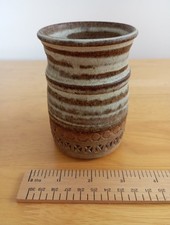 Broadstairs Studio Pottery Small Vase Impressed Design