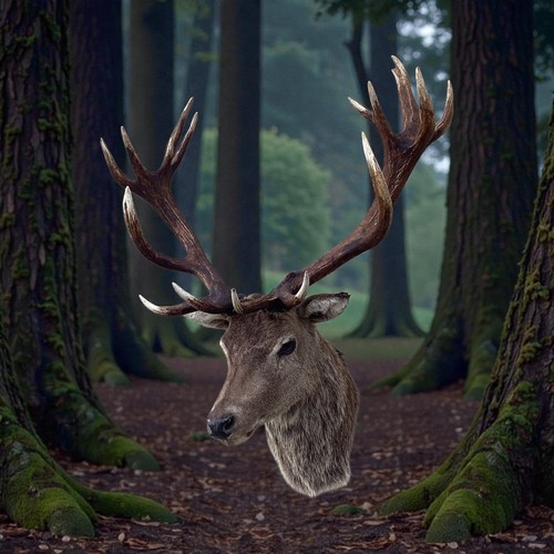 Red stag scottish taxidermy - ,