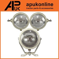Pair White Headlight & Plough