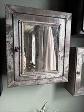 Vintage / Antique Metal Mirrored Bathroom / Medicine Cabinet