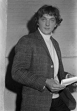 David Hemmings wearing a plaid