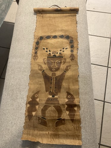 Hand painted tribal scroll - hand-,