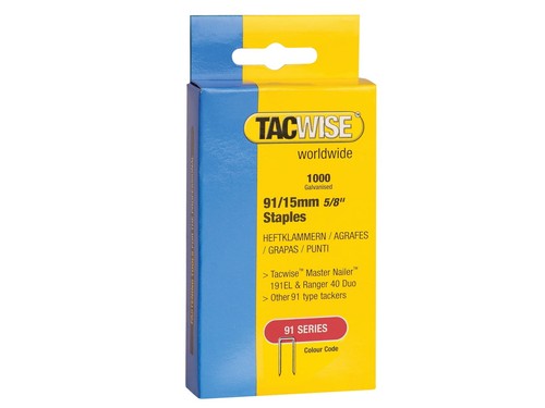 Tacwise 0283 15mm staples x - 91/15mm,