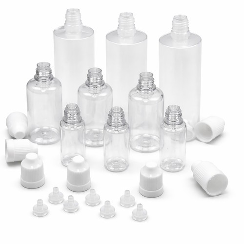 Clear pet plastic - empty, bottle