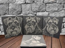 Schnauzer Slate Coaster Set