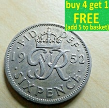 George VI Sixpence 6D Coins