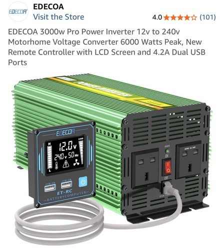 Power inverter 12v 240v - 12v,
