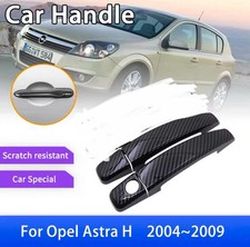 4Pcs for Vauxhall Astra H Carbon Fibre Style Door Handle Cover Trim 2004-2011