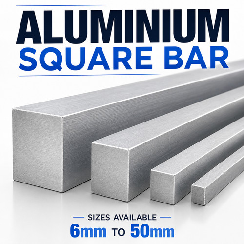 Aluminium square bar solid - square,