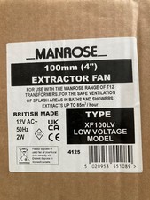Manrose extractor fan 4 inch