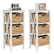 COSTWAY Set of 2 Nightstand