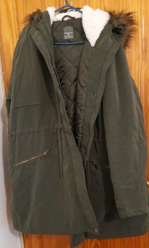 Heritage green parka coat - parka, size