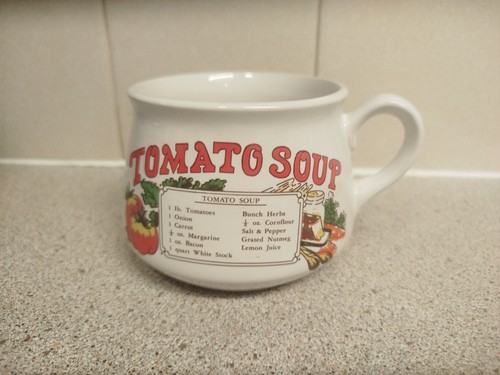 Vintage recipe soup bowl - soup, /