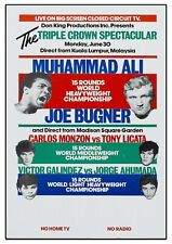 Muhammad Ali vs Joe Bugner Classic Vintage Boxing Fight Promo Poster Print 1975