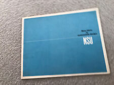 NSU Range Brochure 1969 Ro 80 Prinz 4 1000