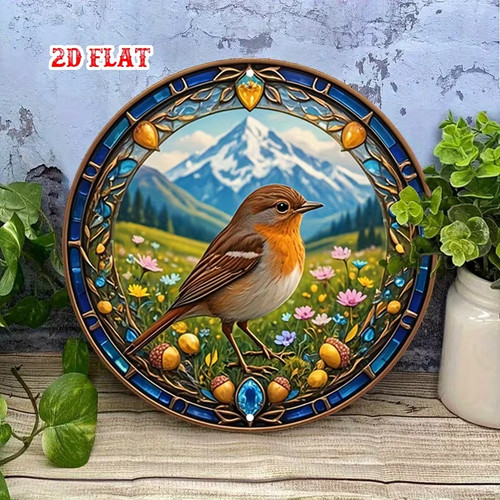 Robin garden plaque wall - robin, art