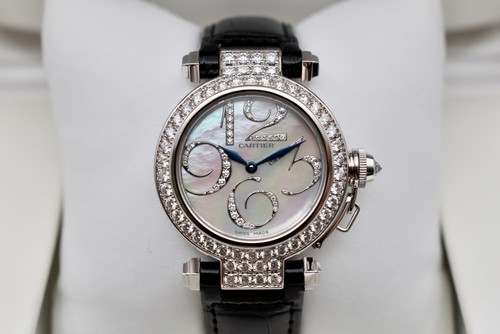 Cartier pasha white gold - cartier,
